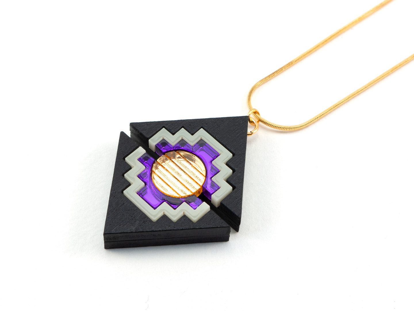 Art Deco Necklace - FORM077 KHUFU II Necklace - Choice of colours