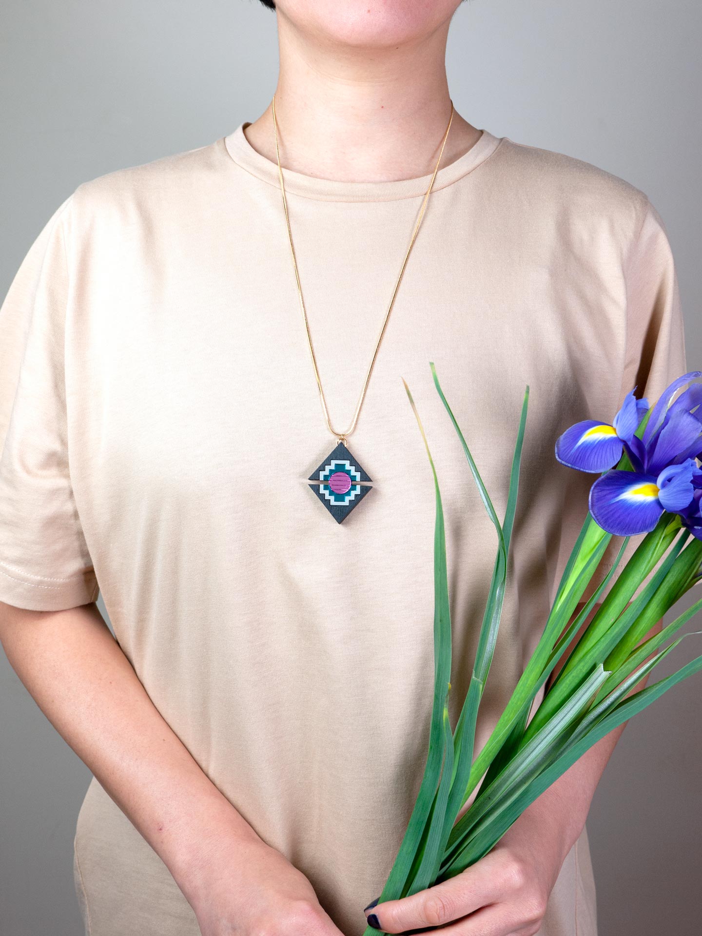 Art Deco Necklace - FORM077 KHUFU II Necklace - Choice of colours