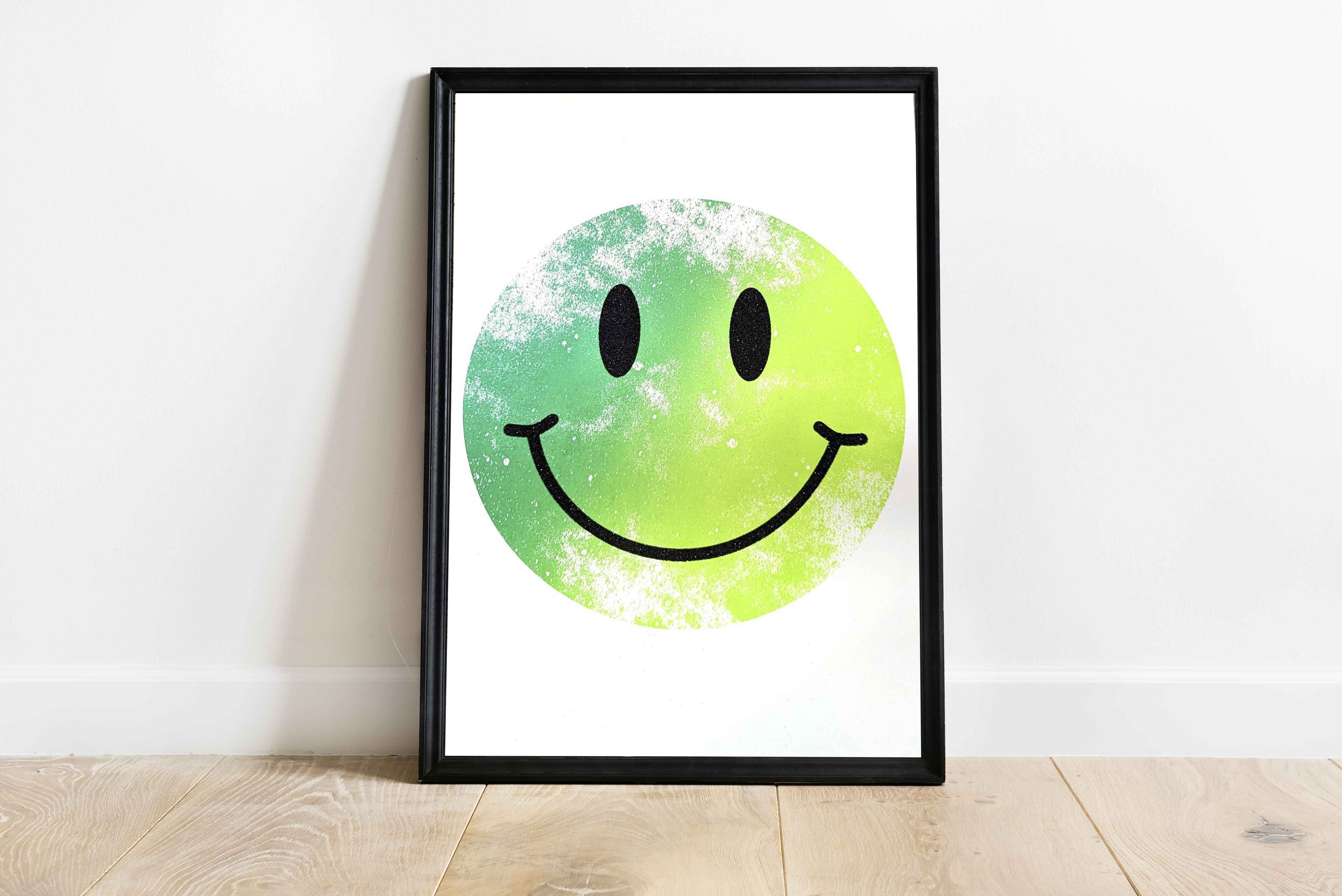 Fluorescent Moon Screen Print A4