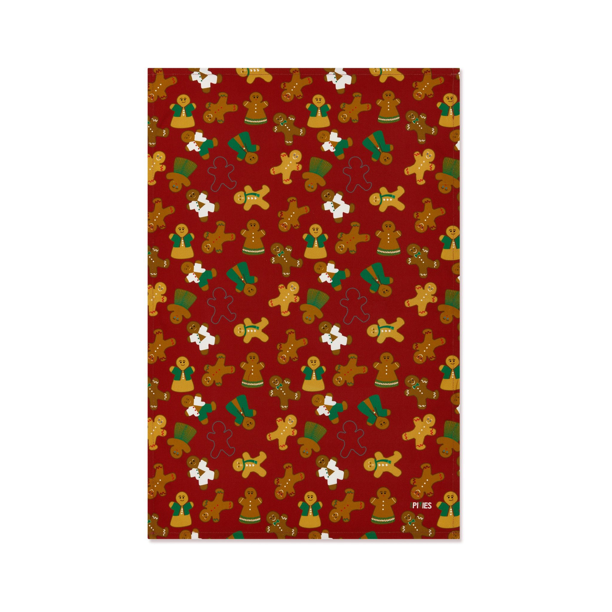Gingerbread organic cotton tea towel