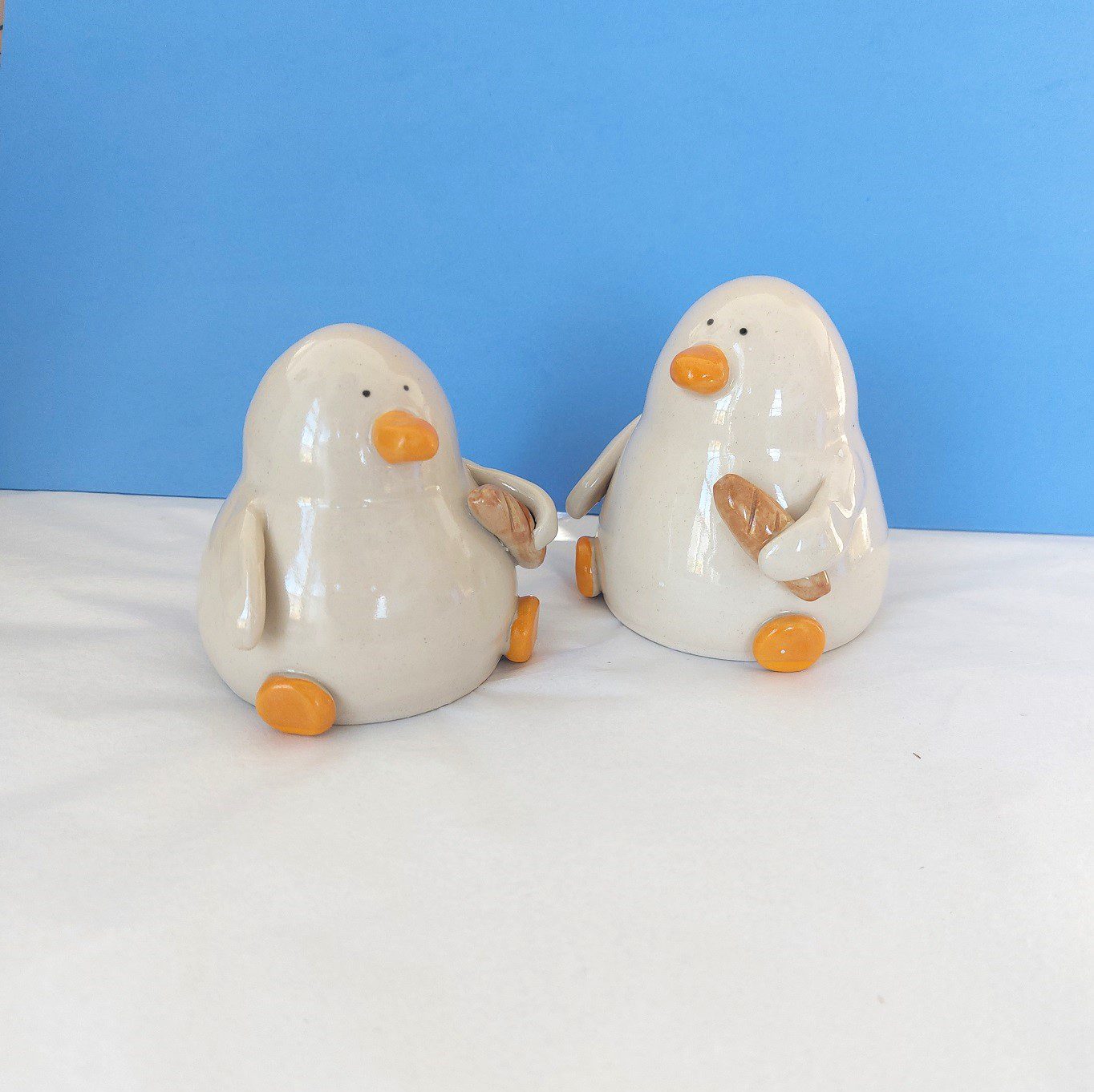 Ed with the Bread - Handmade Ceramic Duck