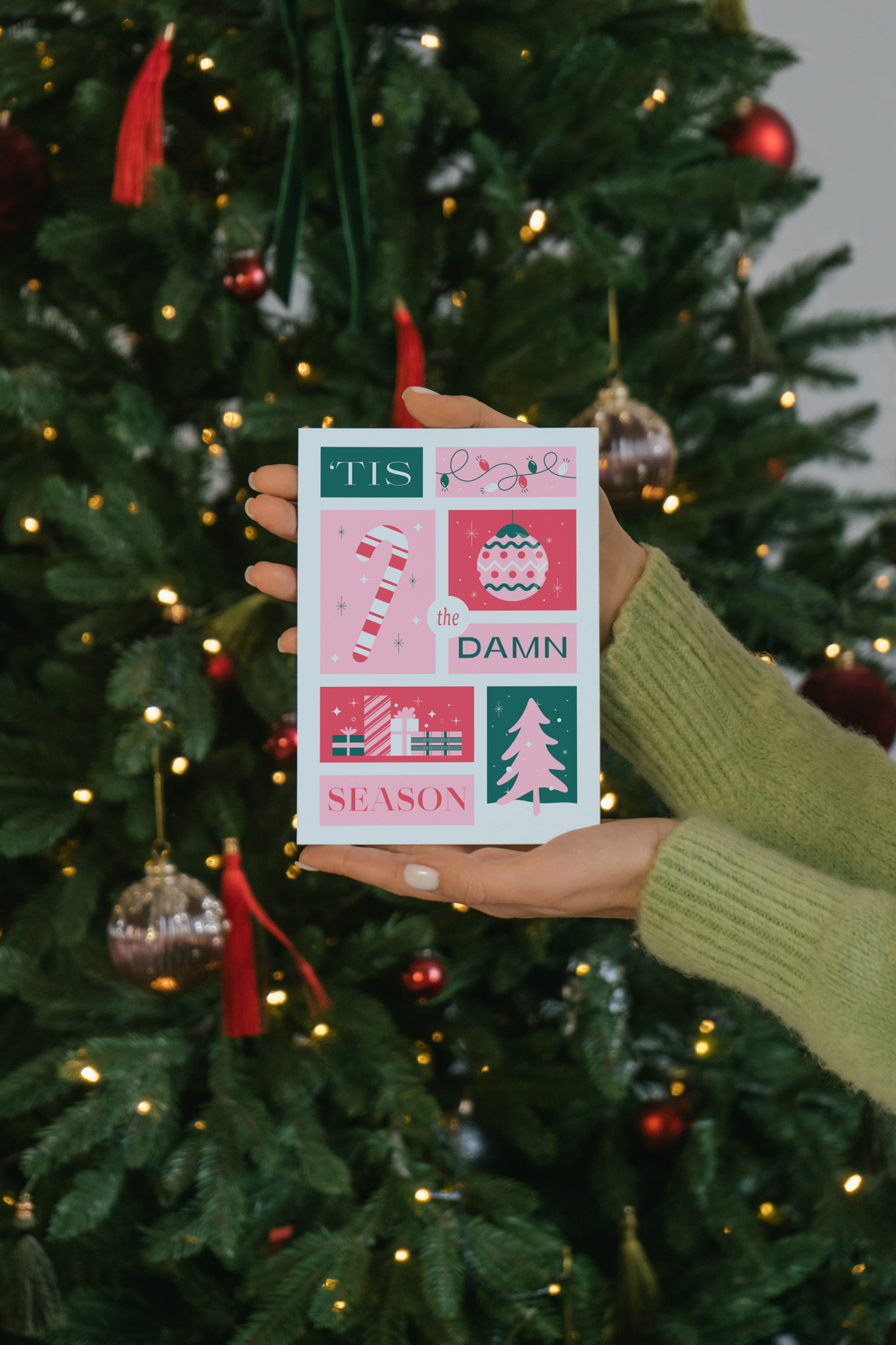 'Tis the Damn Season Retro Christmas Print