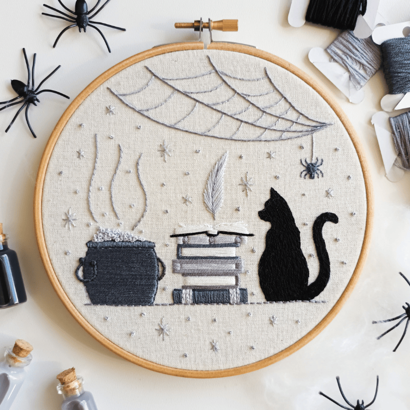 DIY embroidery kit for beginners - Spooky spells