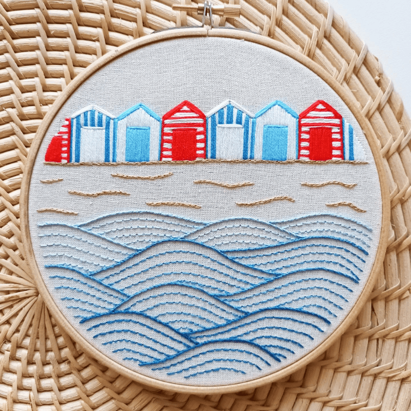 DIY embroidery kit for beginners - Beach breeze