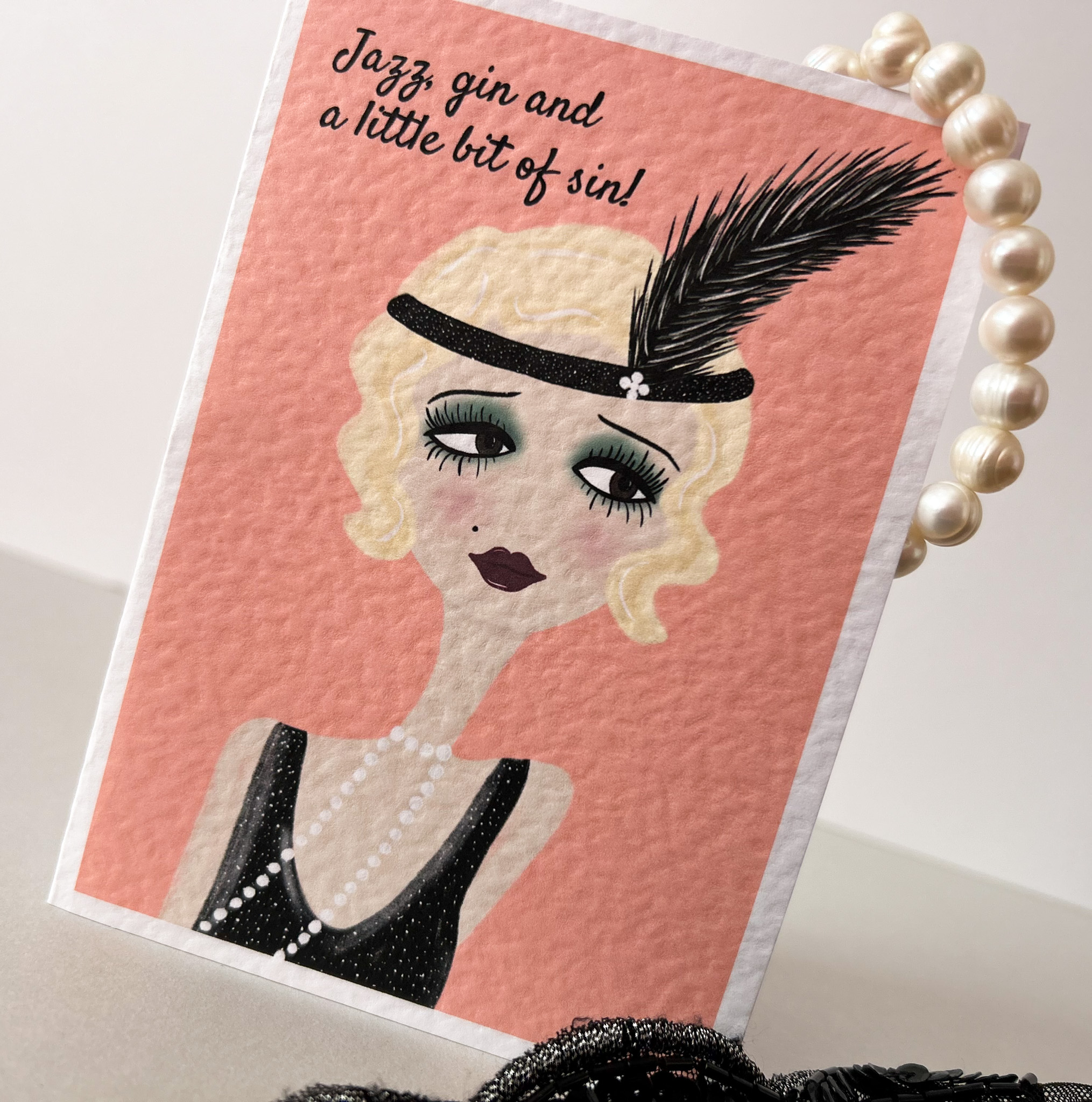 1920s Flapper Greeting Card