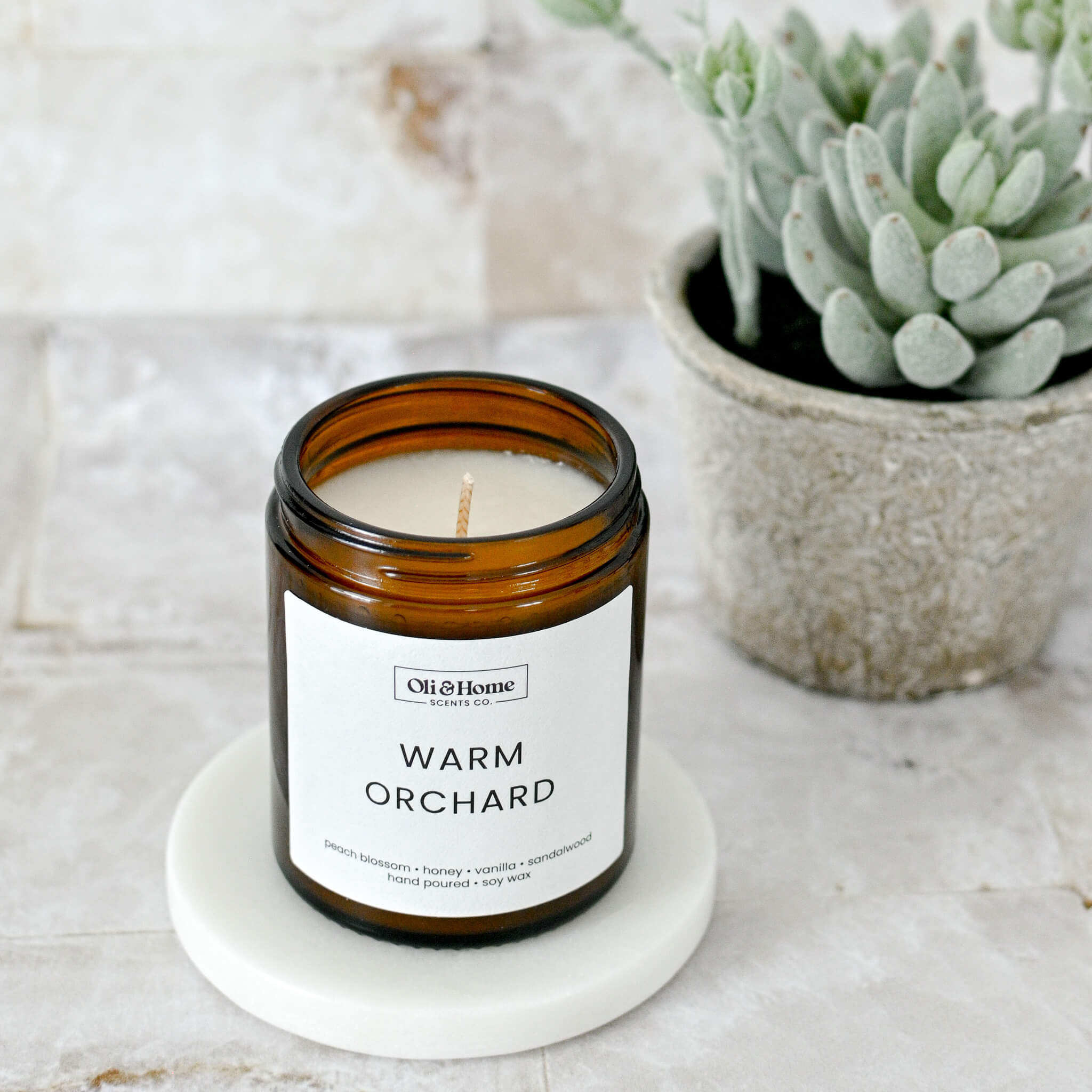 Warm Orchard Soy Candle - Peach Blossom, Honey and Vanilla