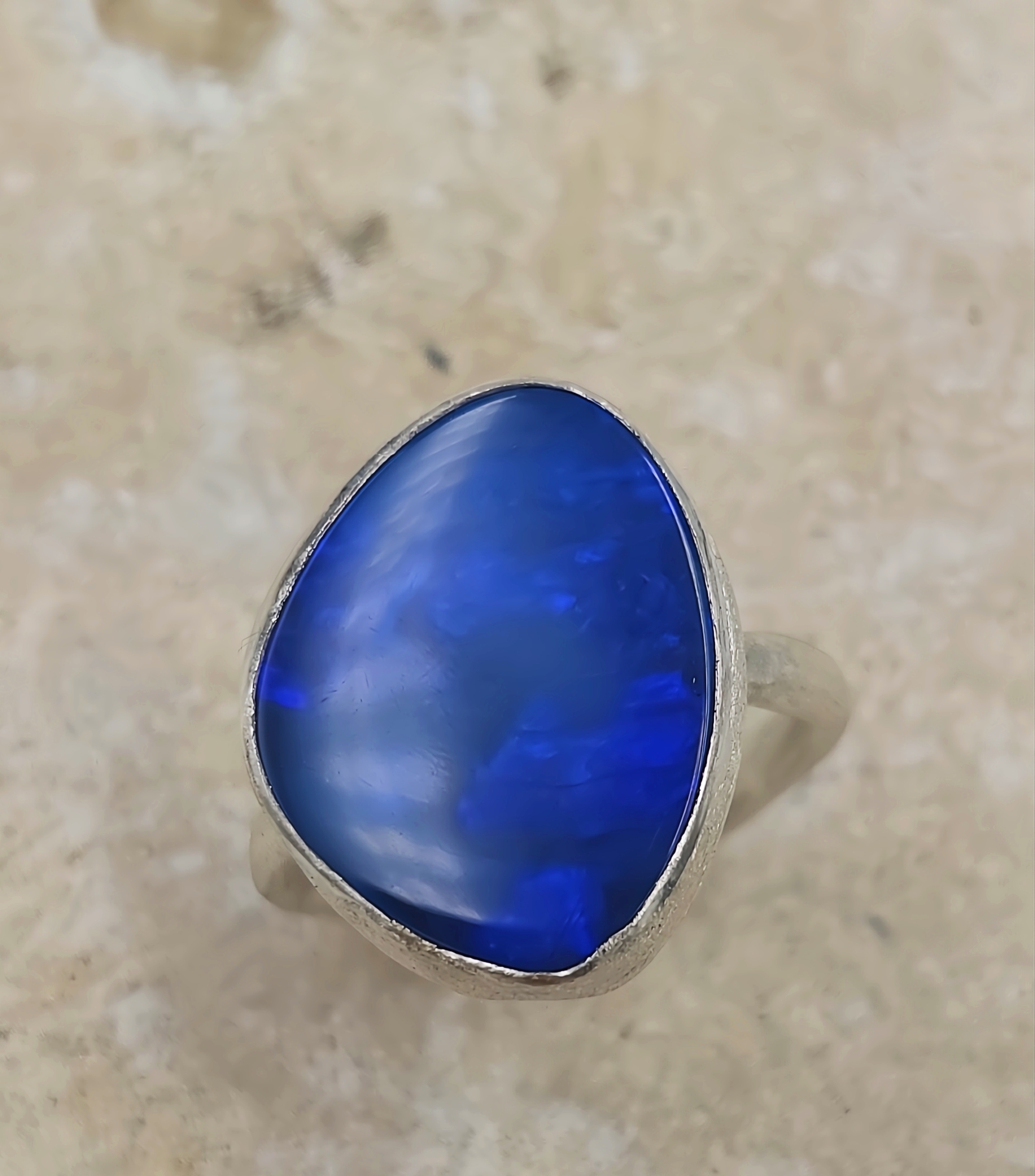 Handmade Australian Opal Doublet Ring