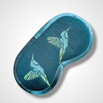 Teal Hummingbirds Linen Lavender Infused Eye Mask