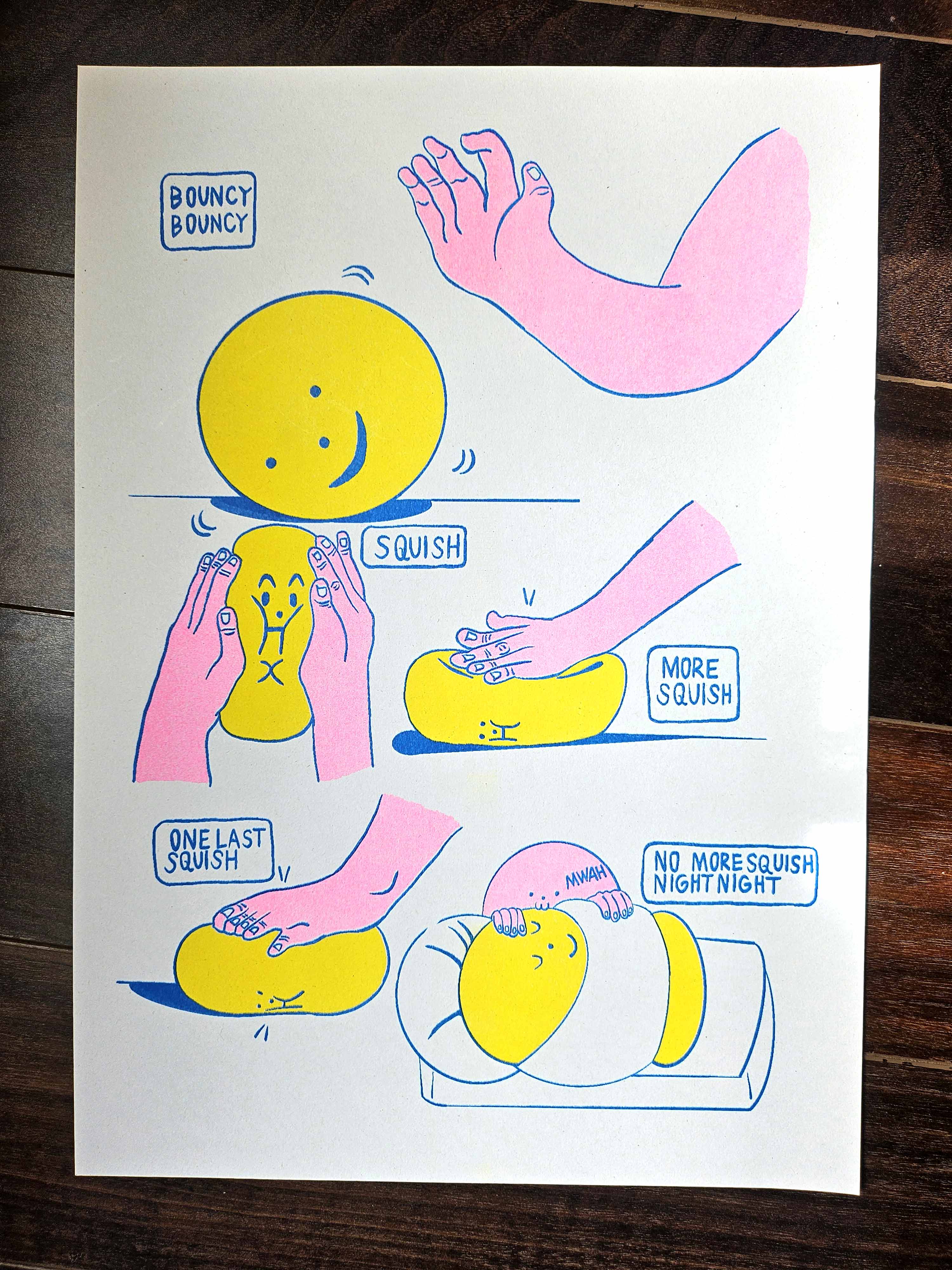 Squish - A3 Riso Print