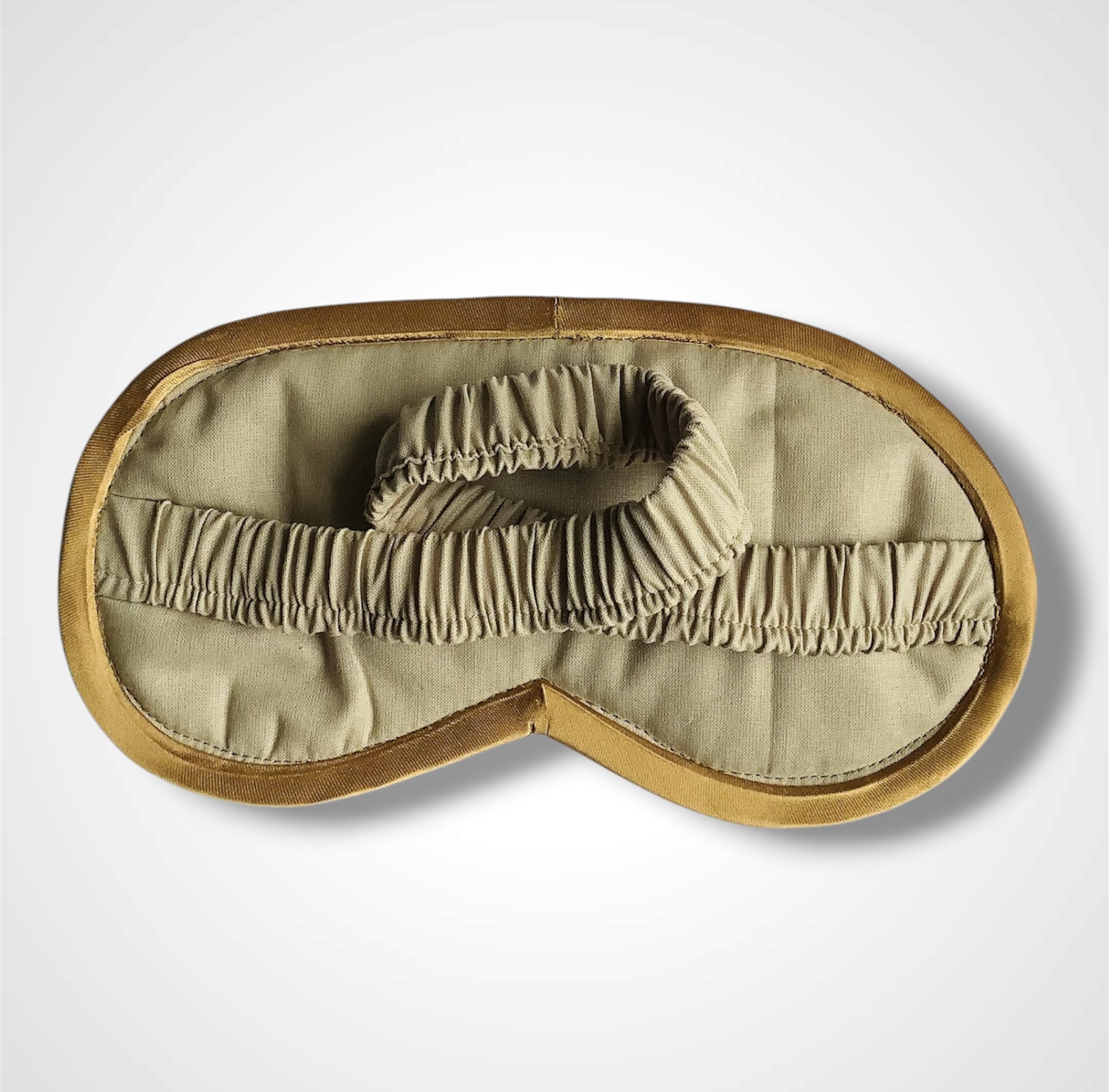 Yellow Linen Lotus Flower Lavender Eye Mask