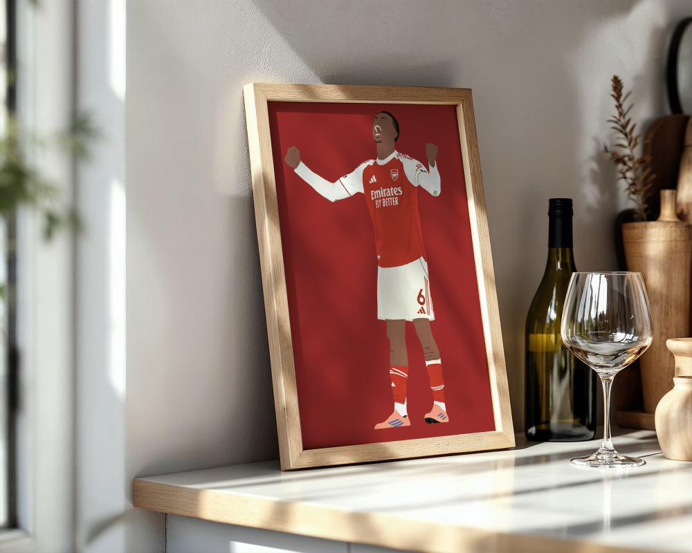 Gabriel Art Print - Hand-Drawn Football Wall Art
