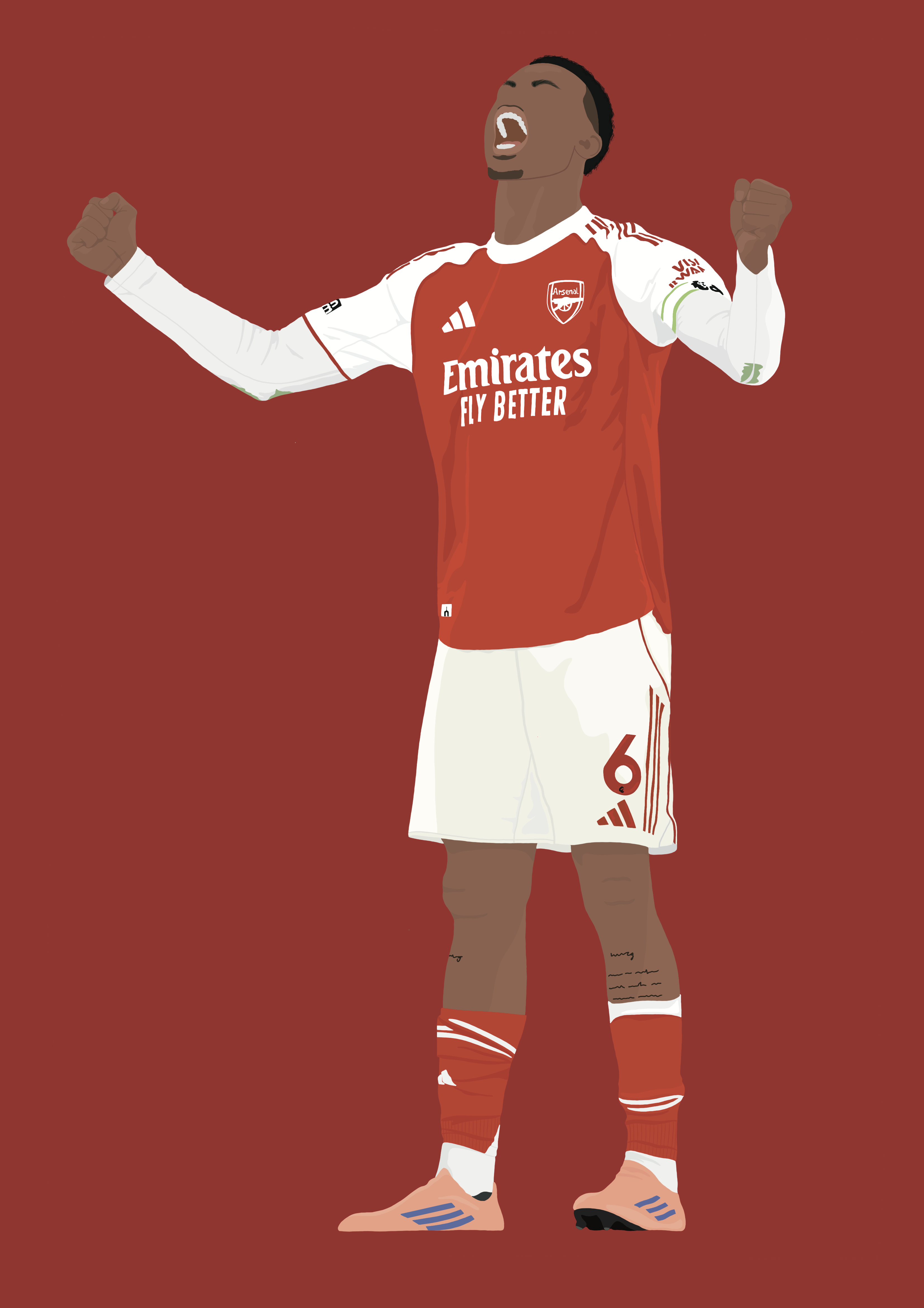 Gabriel Art Print - Hand-Drawn Football Wall Art