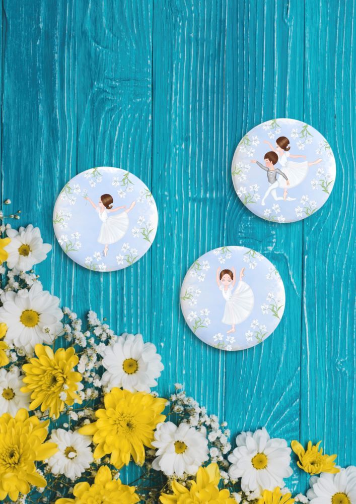 Giselle Pin Buttons - Set of 3