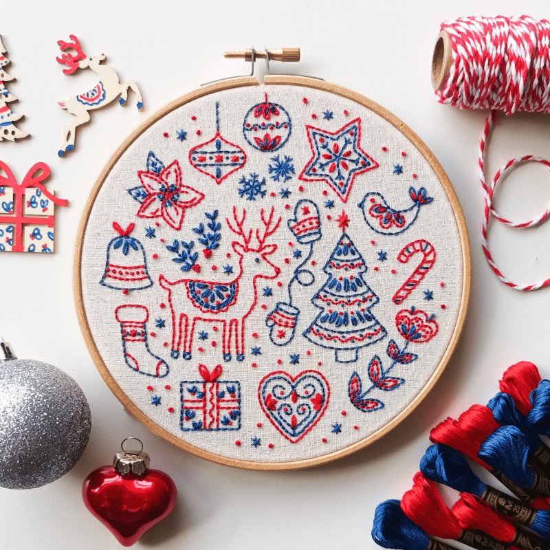 EmBeaRoidery - Christmas embroidery kit - Urban Makers