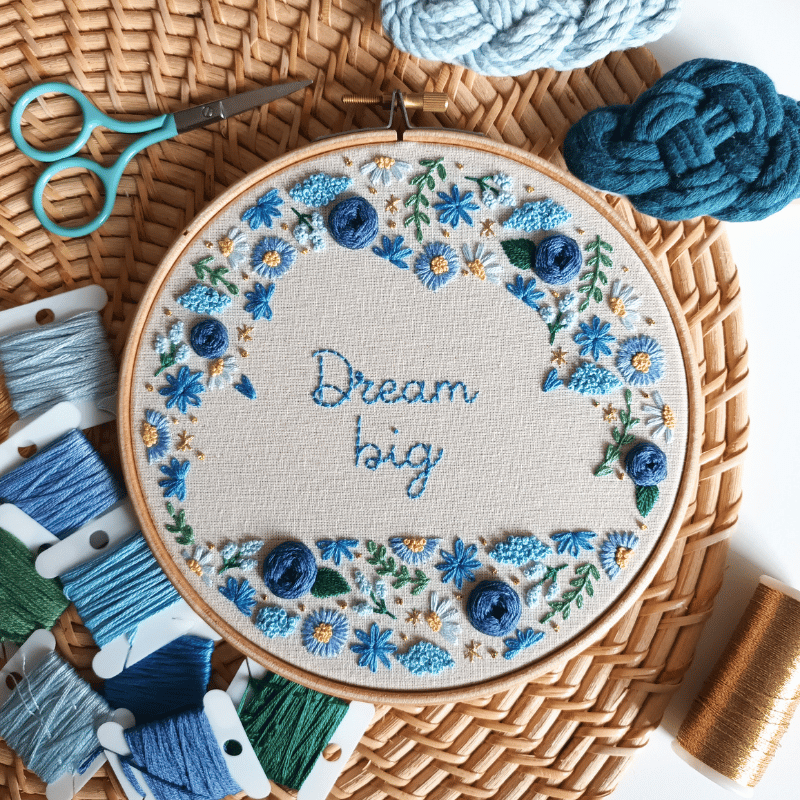 DIY embroidery kit for beginners - Dream big