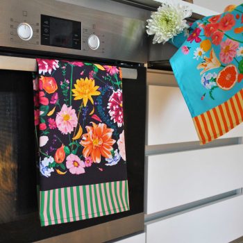 Colourful and Floral Tea Towel
